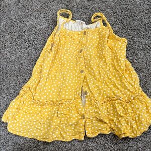 Yellow Polka Dot Kids Tank Top
